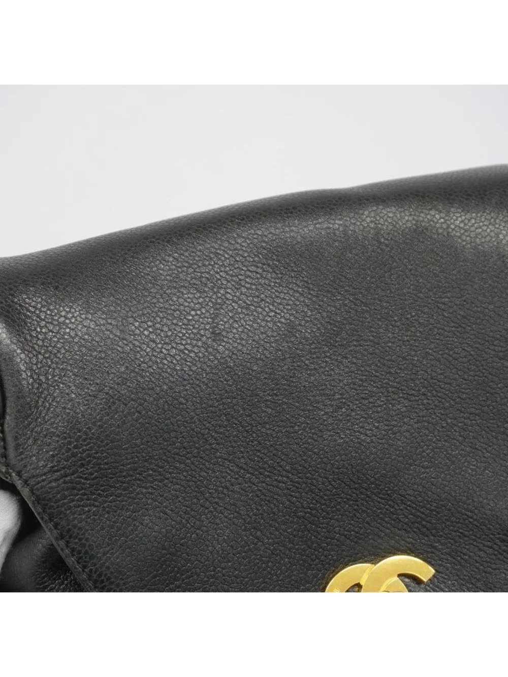 Chanel Backpack Triple Coco Caviar Leather Black Gold